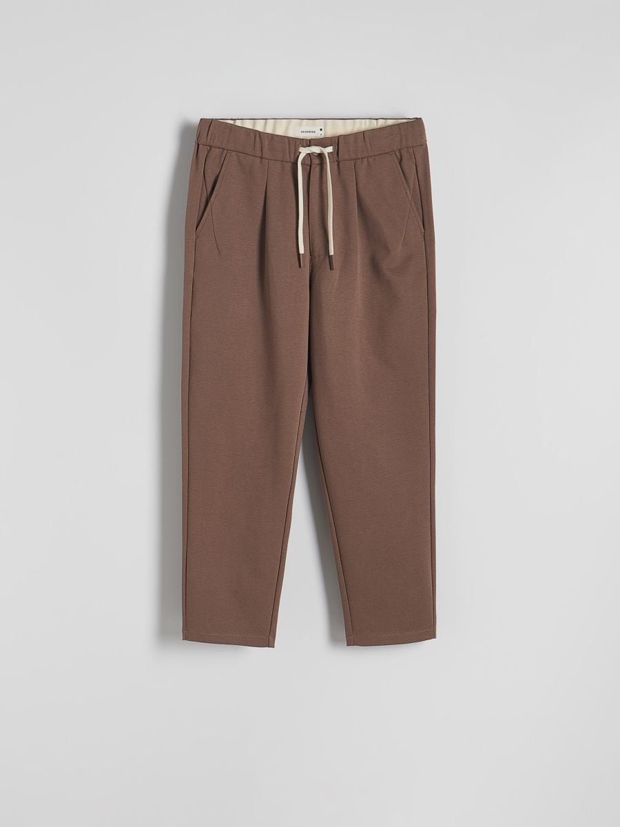 Chino regular trousers with lyocell blend - beige - RESERVED - 4