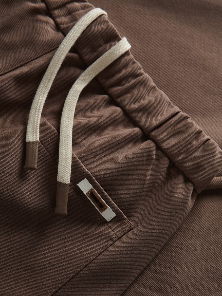 Chino regular trousers with lyocell blend - beige - RESERVED - 5