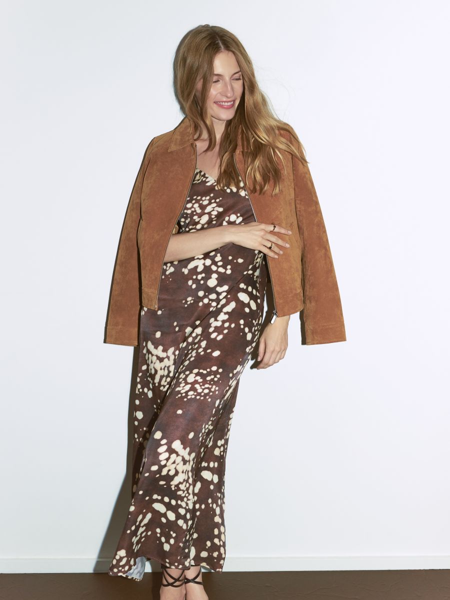 Viskose Kleid mit Muster - bunt - RESERVED