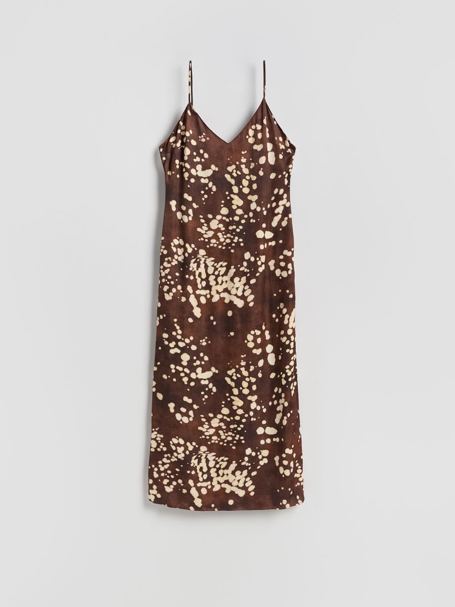 Patterned viscose dress - multicolor - RESERVED