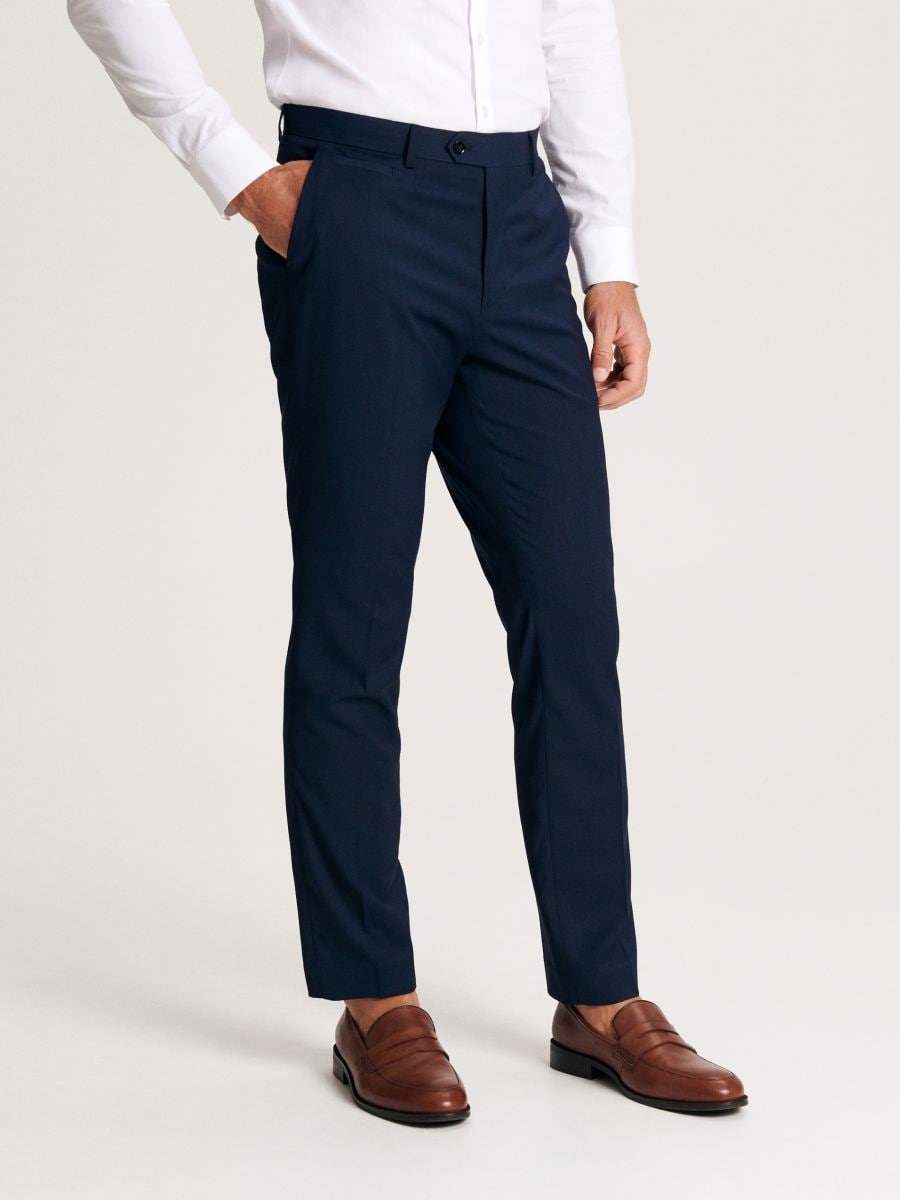 Buy Ted Baker Men Grey Chequered Slim-Fit Suit Trousers Online - 782620 |  The Collective