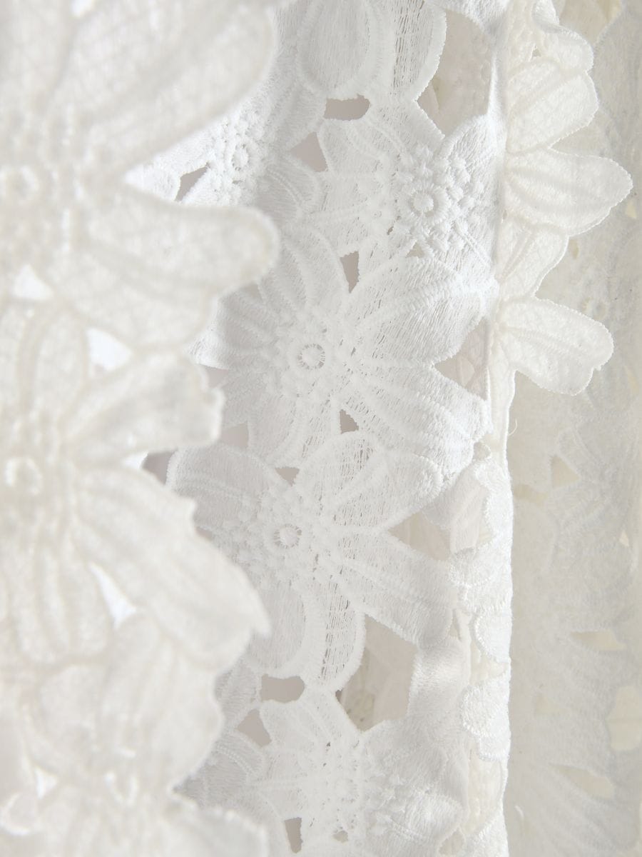 Openwork beach cover up - cream - RESERVED - 5
