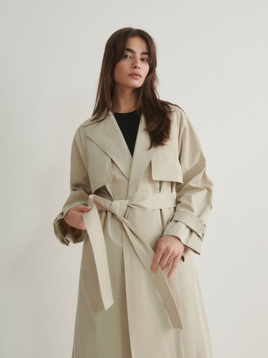 LADIES` COAT - nude - RESERVED - 2