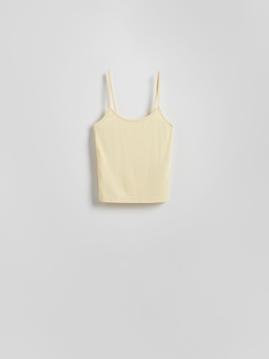 Jersey top with straps - light yellow - RESERVED - 6