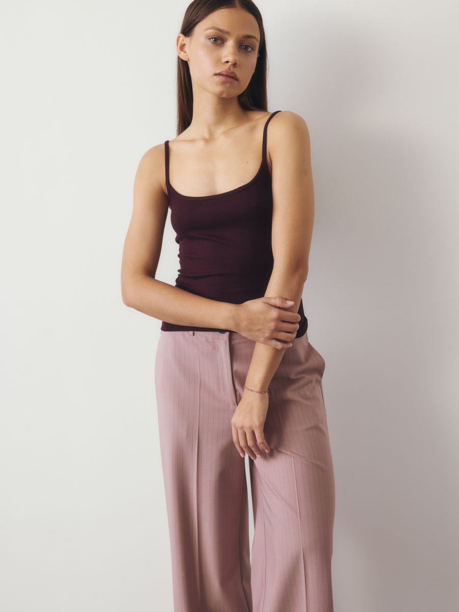Jersey top with straps - maroon - RESERVED - 2