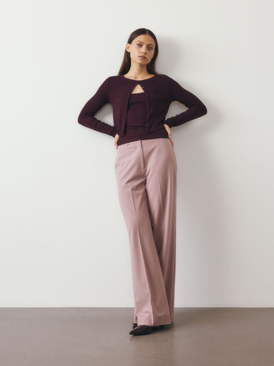 Jersey top with straps - maroon - RESERVED - 3
