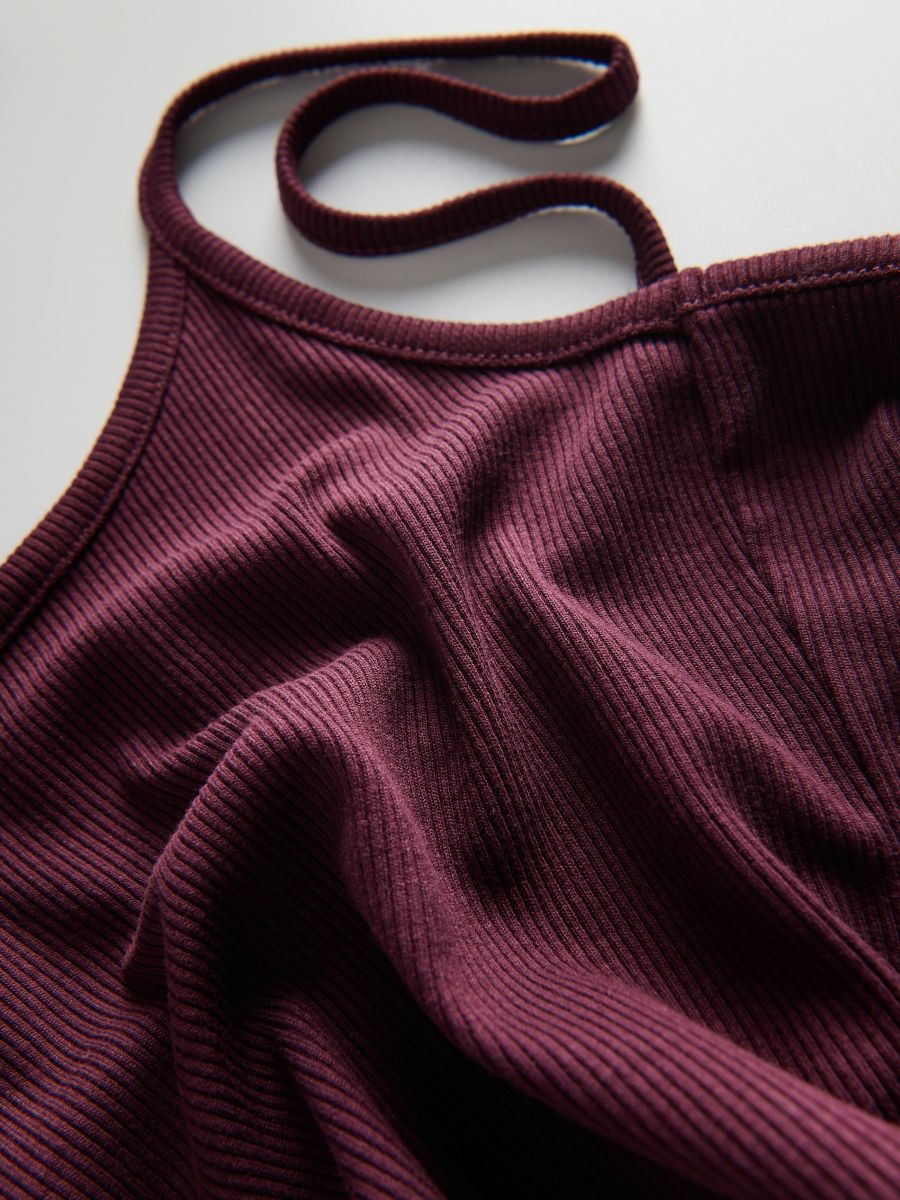Jersey top with straps - maroon - RESERVED - 6