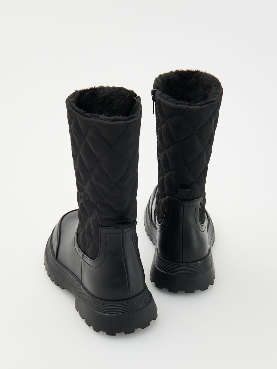 ANKLE BOOTS WITH QUILTED INSERT - black - RESERVED - 4