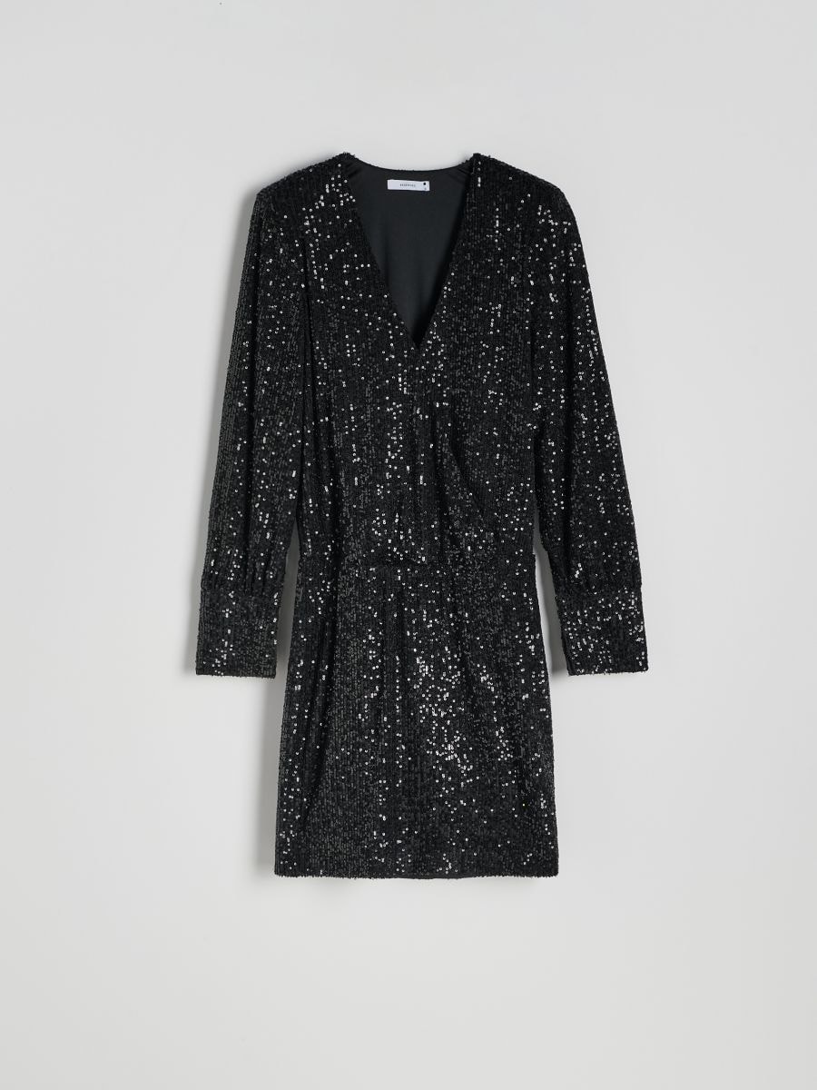 Sequin mini dress - black - RESERVED - 5