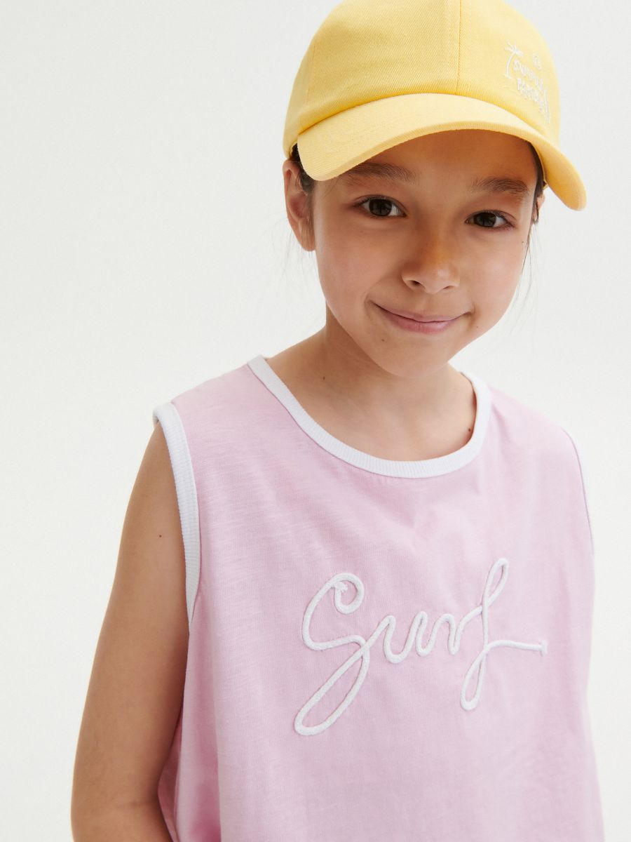 Top with appliqué - pink - RESERVED - 4