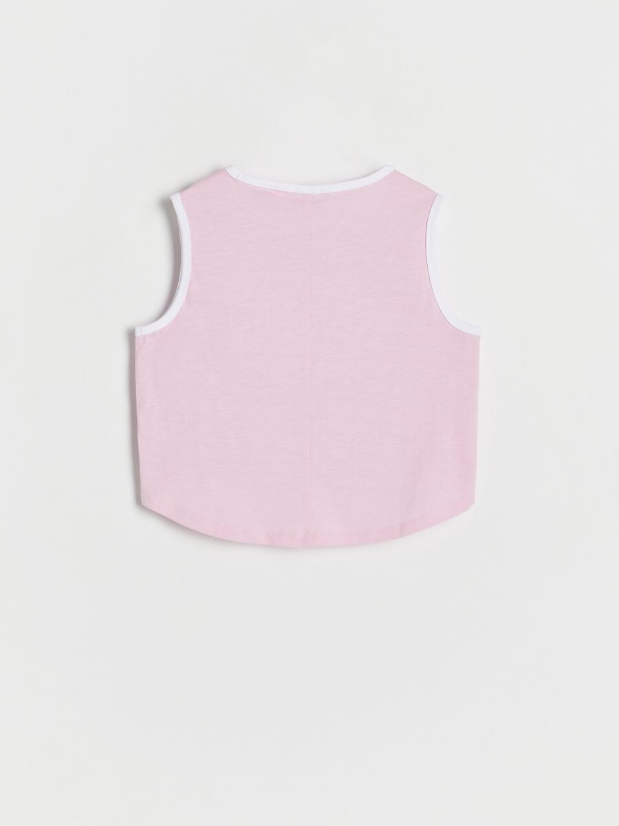 Top with appliqué - pink - RESERVED - 2