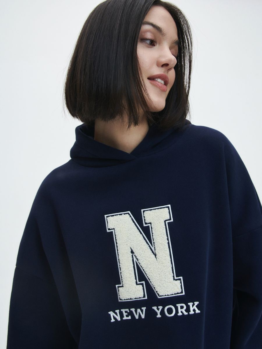 Oversized hoodie - navy - RESERVED - 2