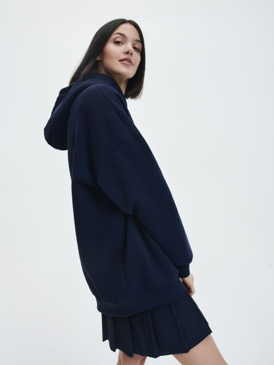 Oversized hoodie - navy - RESERVED - 4