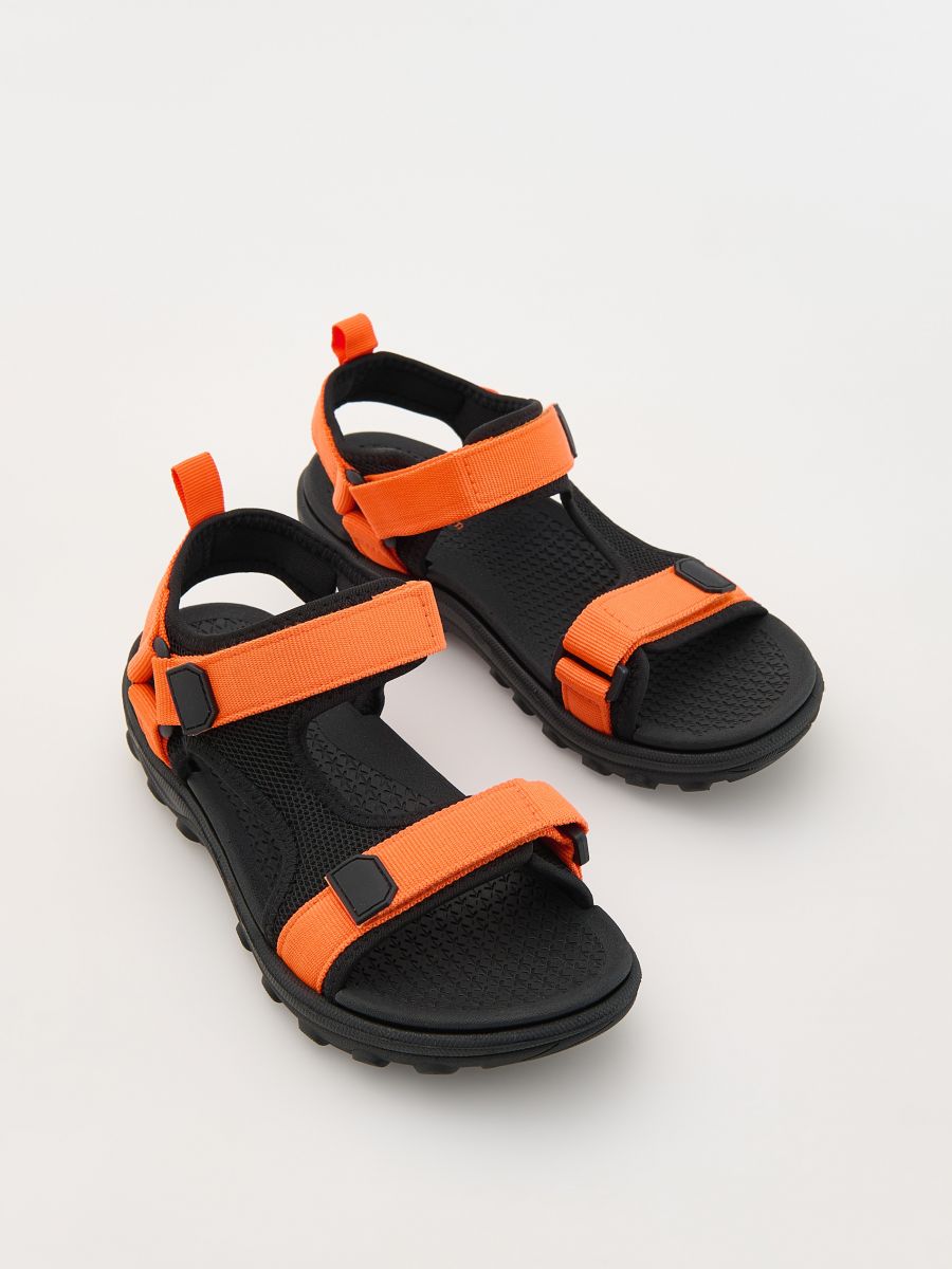 Multicoloured sandals with Velcro fastening COLOUR black RESERVED 222AG 99X
