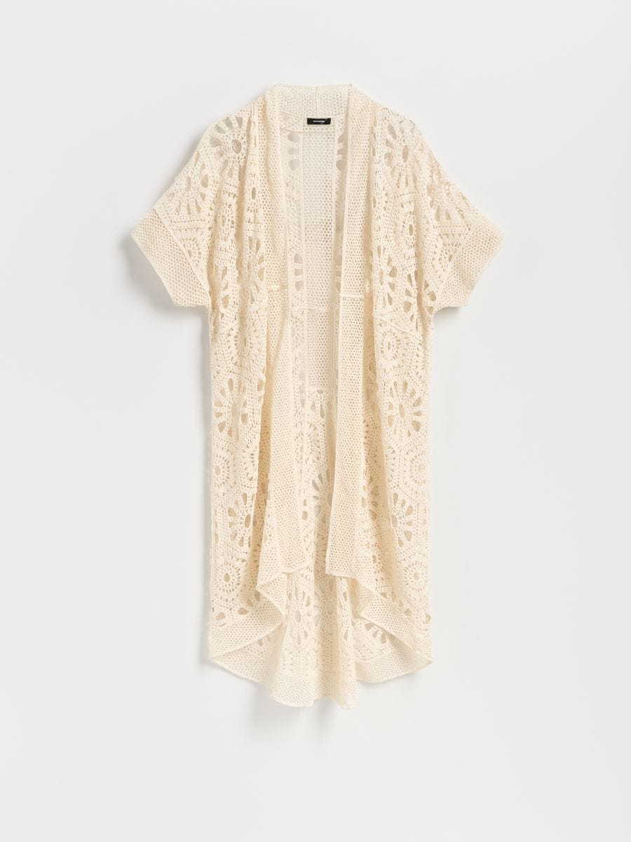 LADIES` PONCHO - krem - RESERVED - 5