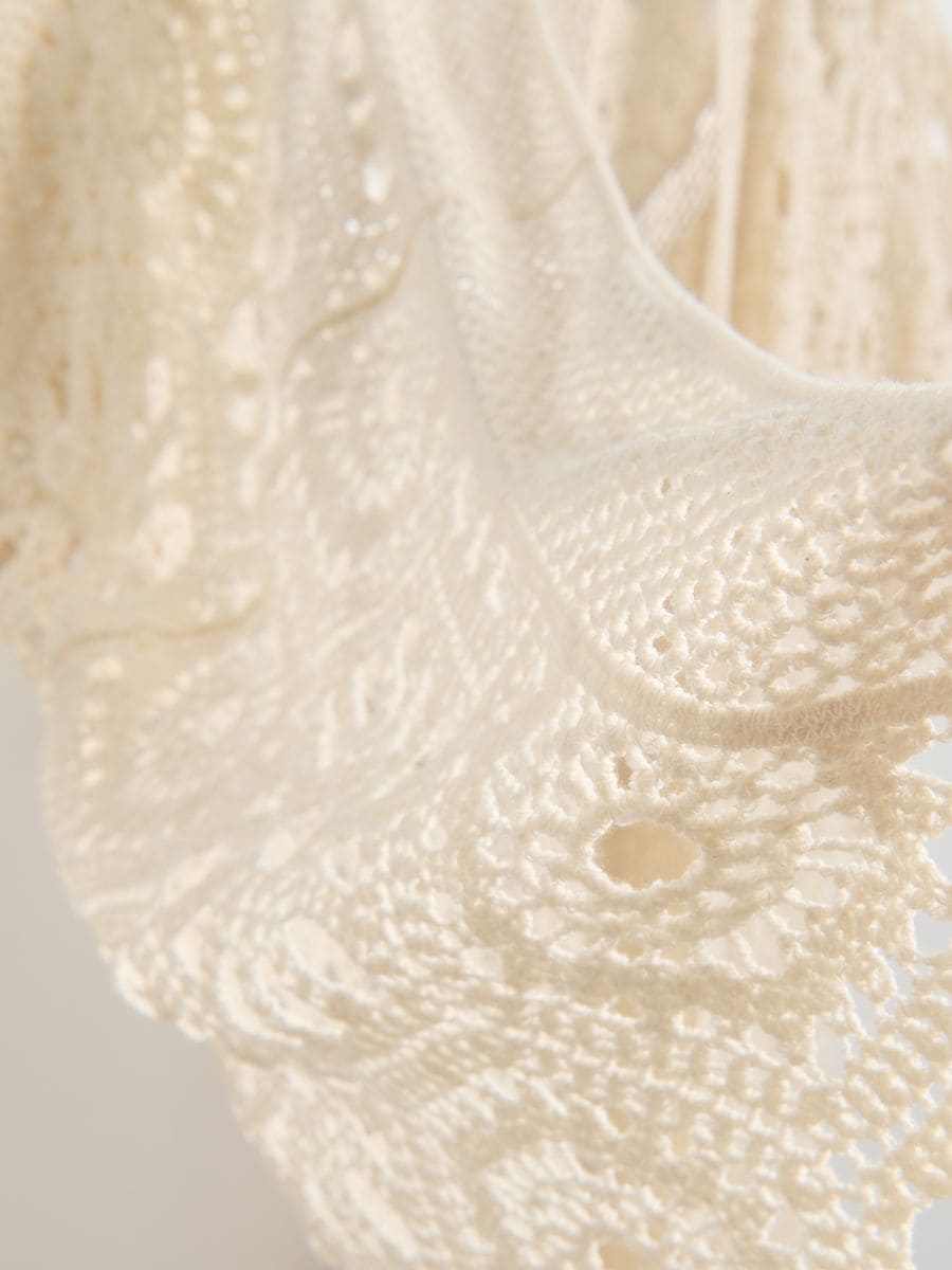 Brodersie anglaise poncho - cream - RESERVED - 6