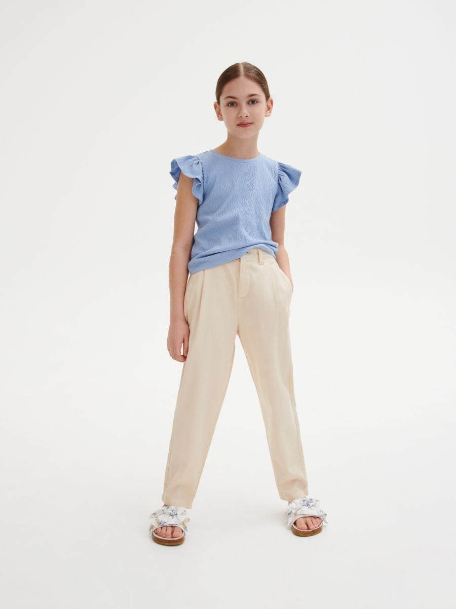Ruffle blouse - hyacinth - RESERVED - 2