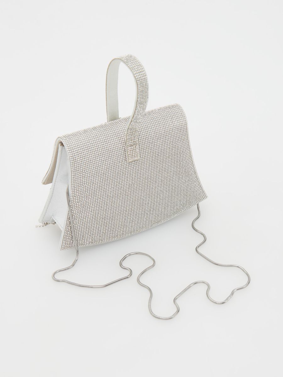 Borsa con frange - argento - RESERVED - 3