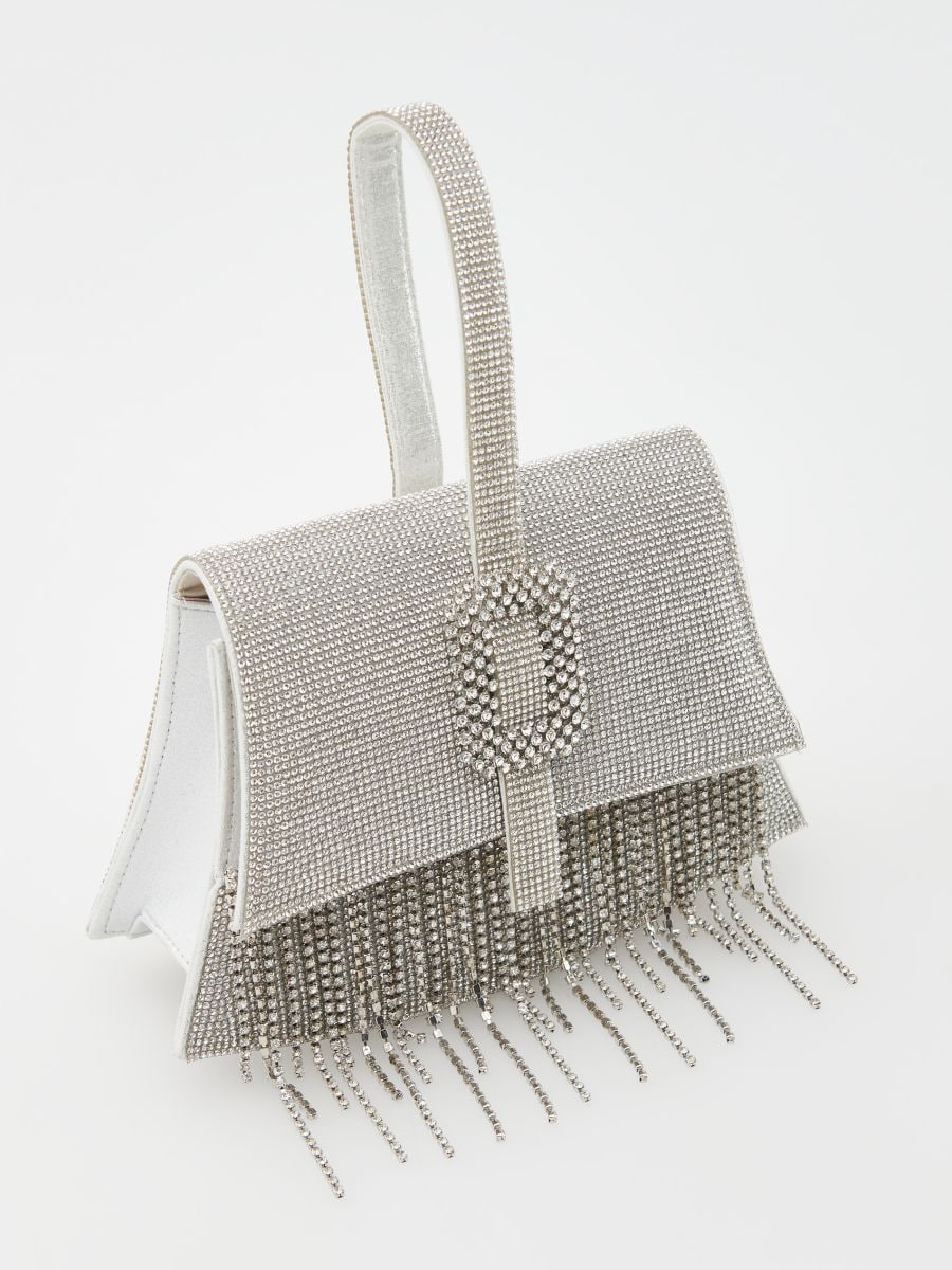 Borsa con frange - argento - RESERVED - 5