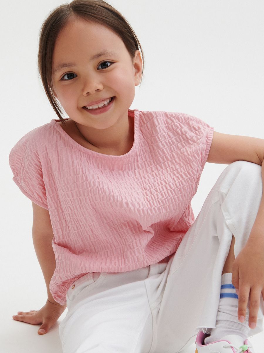 Top in structured stripes - pink - RESERVED - 5
