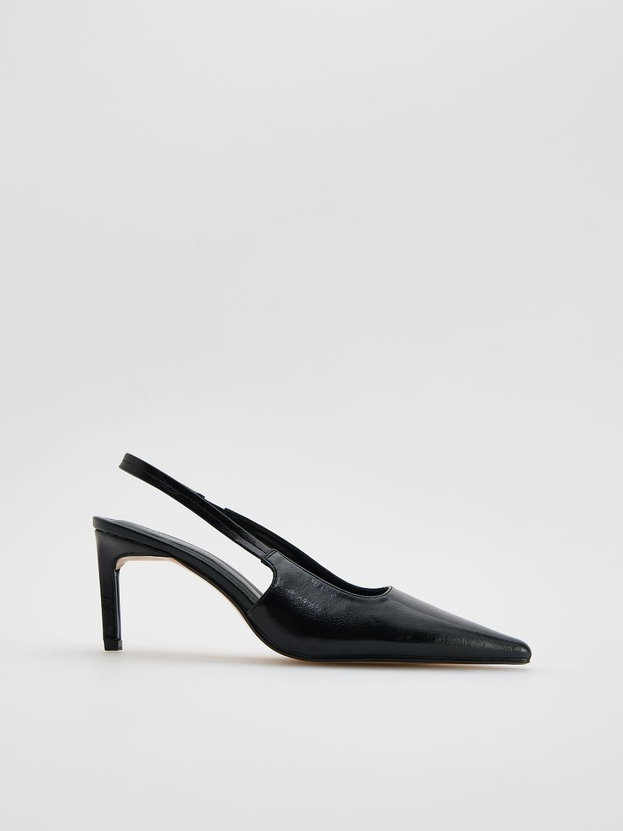 Pumps with open heel - black - RESERVED