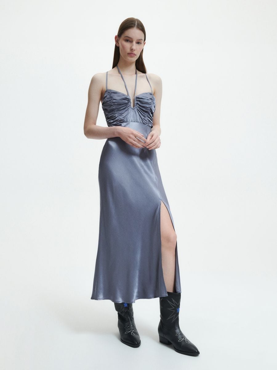 Steel blue hotsell color dress