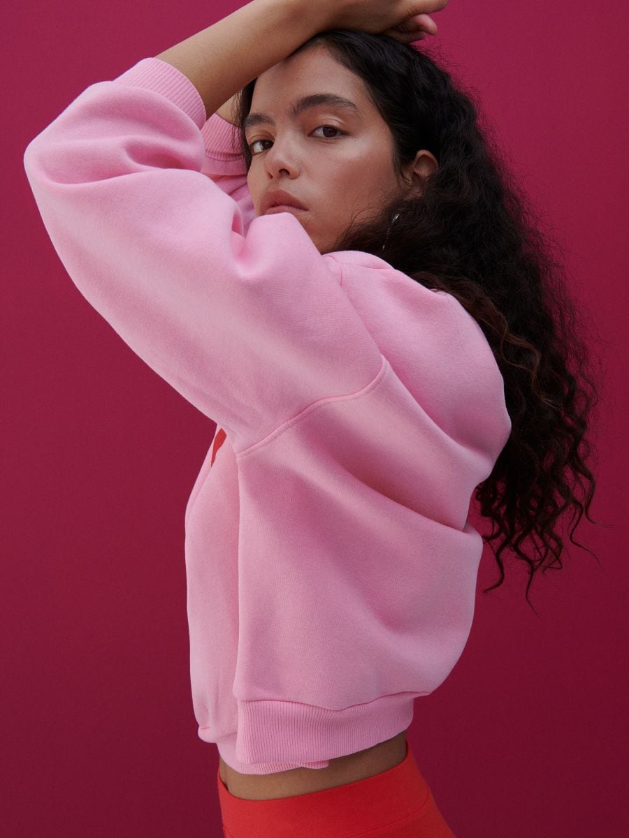 Coca Cola sweatshirt with print COLOUR pink RESERVED 2252I 30X