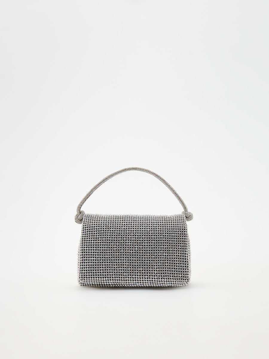 Bag with rhinestone detailing - silver - RESERVED - 2