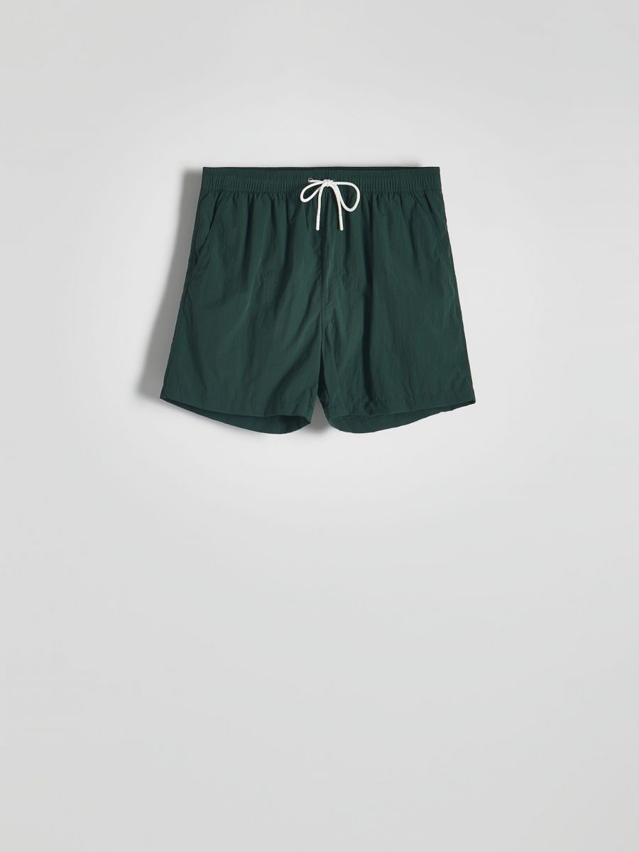 MEN`S SWIMMING SHORTS - verde oscuro - RESERVED