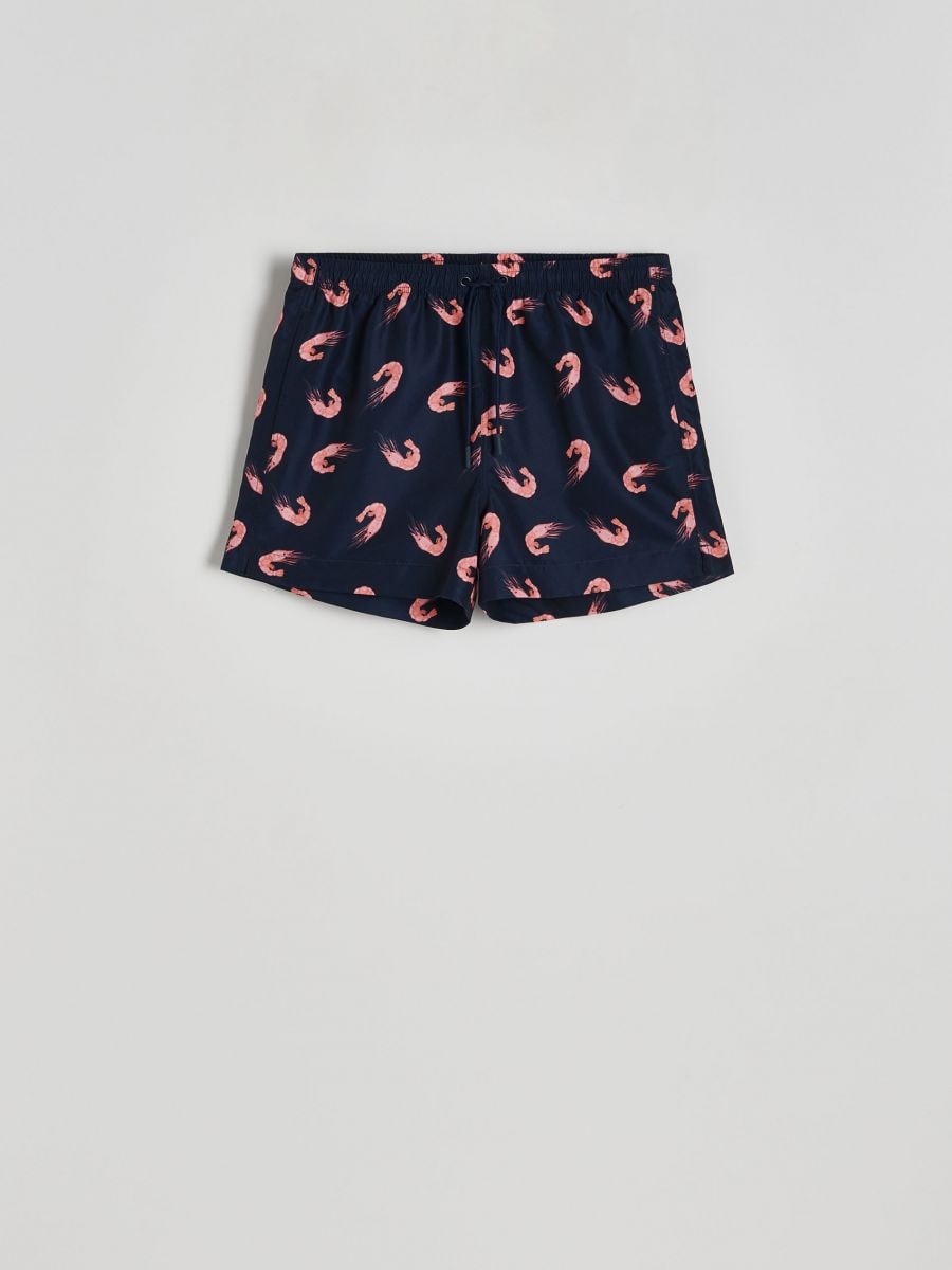 Patterned beach shorts - navy - RESERVED