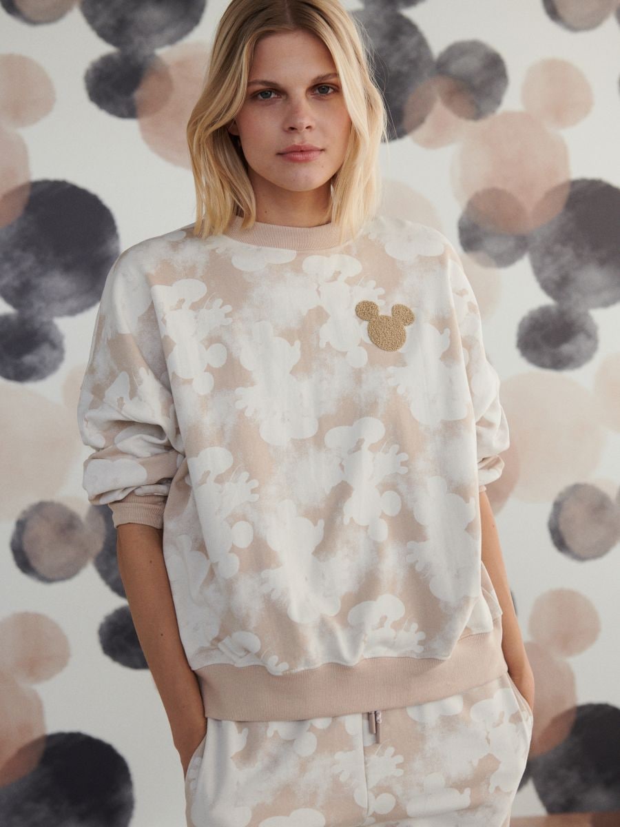Mickey Mouse motif sweatshirt - nude - RESERVED - 6