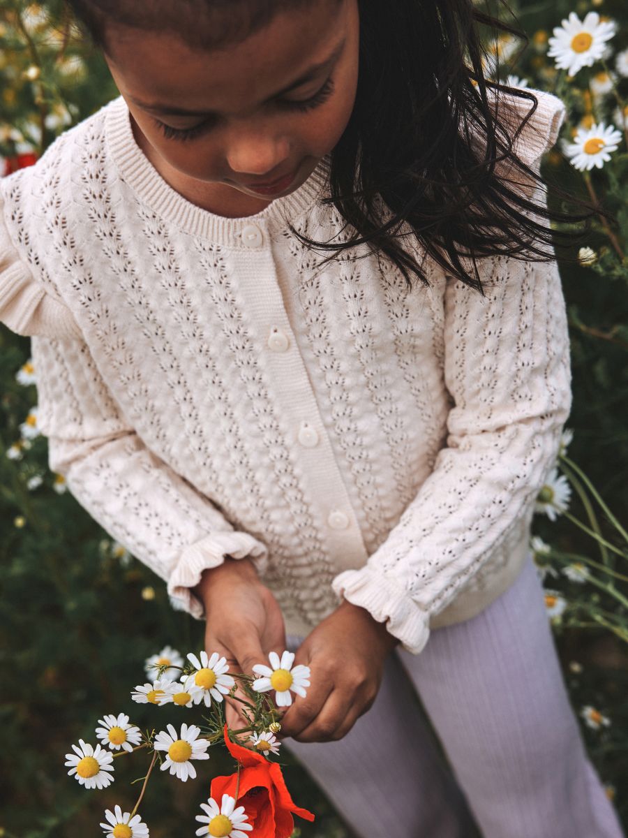 Knit cardigan - nude - RESERVED