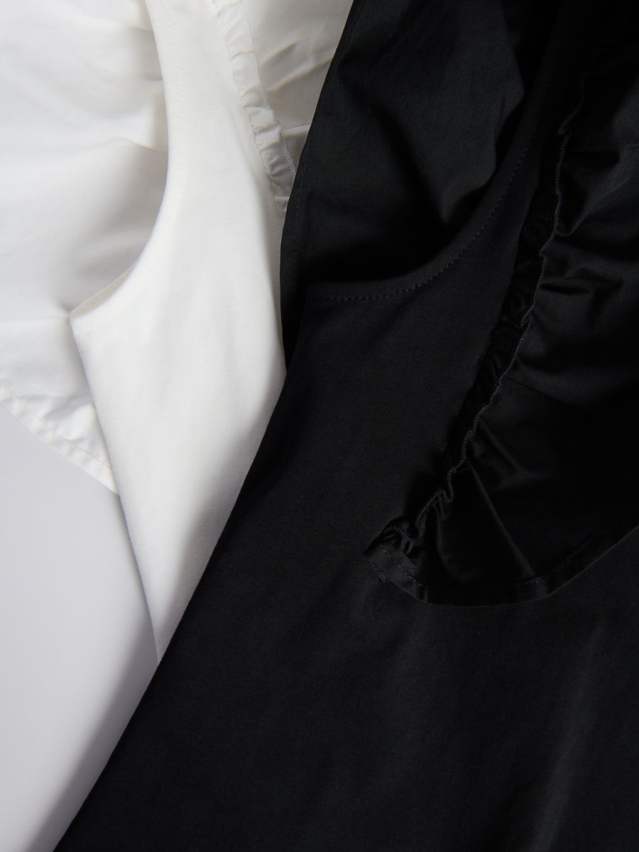 Top with frills - white - RESERVED - 6