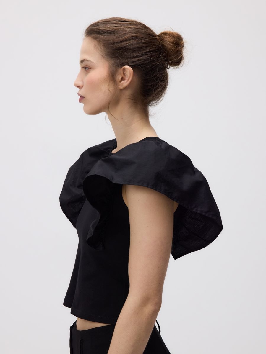 Top with frills - black - RESERVED - 5