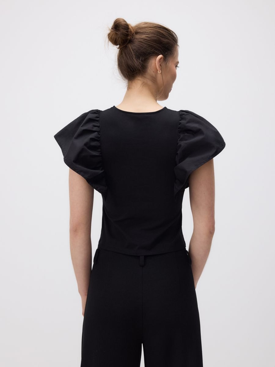 Top with frills - black - RESERVED - 4