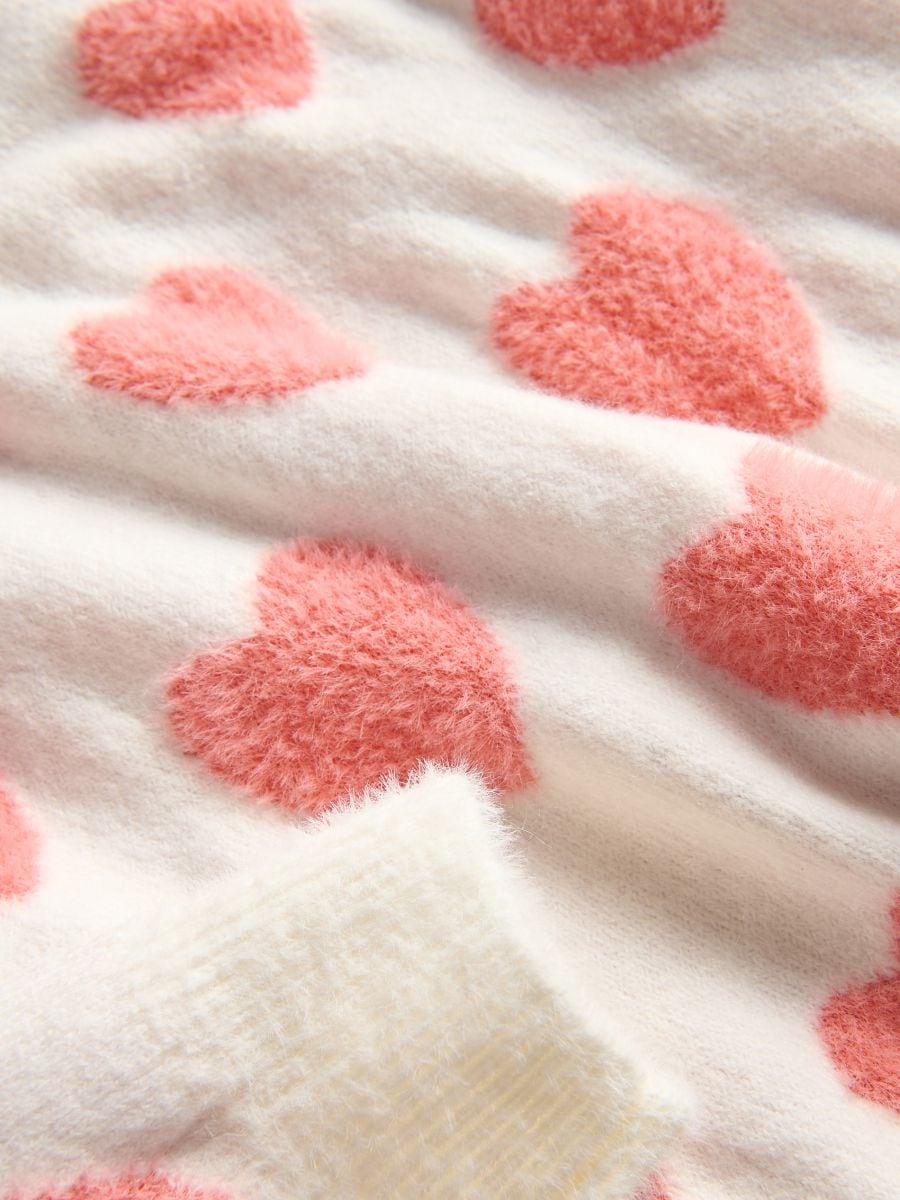 Heart-shaped sweater - cream - RESERVED - 2