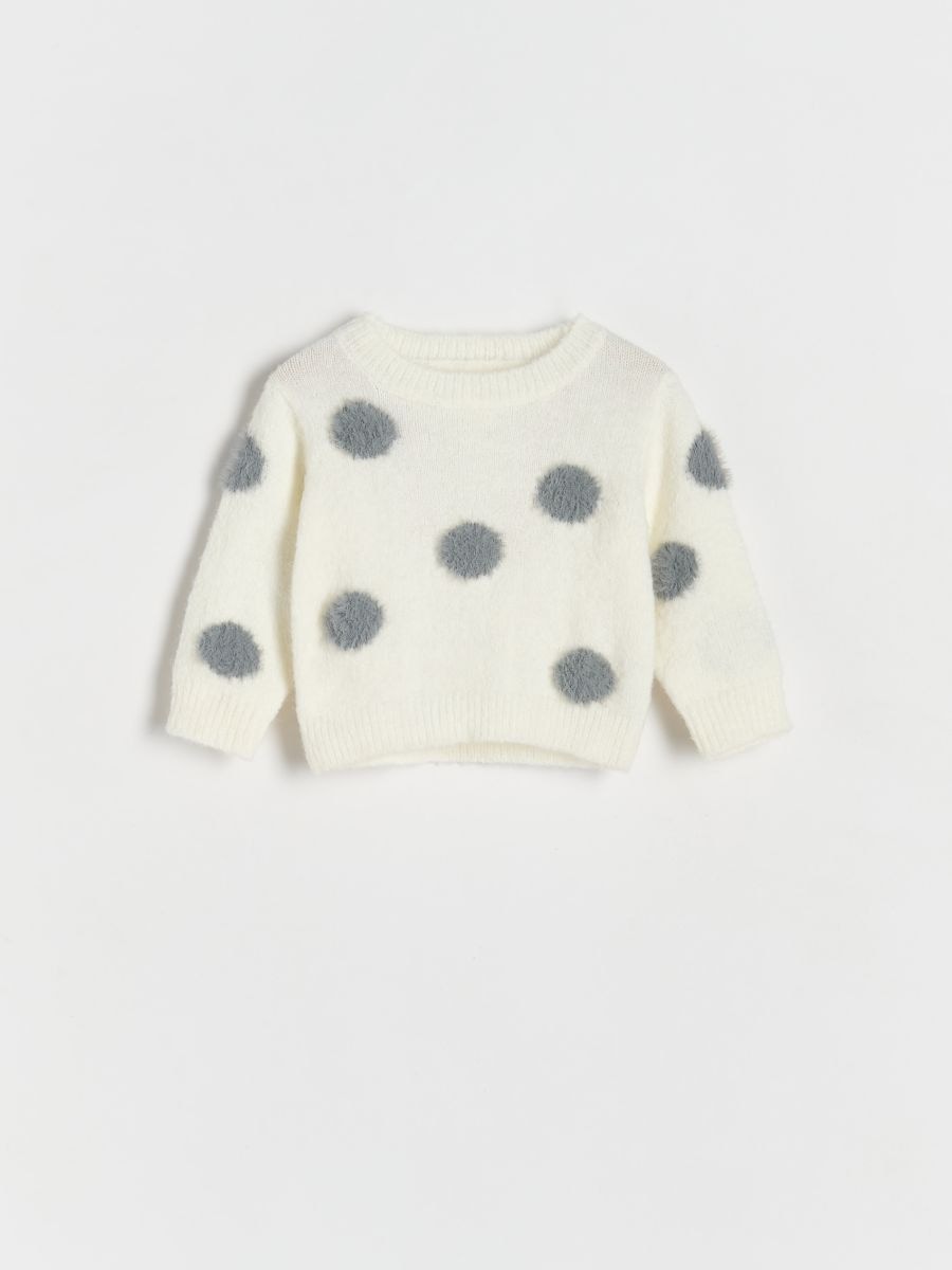 Maglione a pois Colore panna RESERVED 228BG 01X