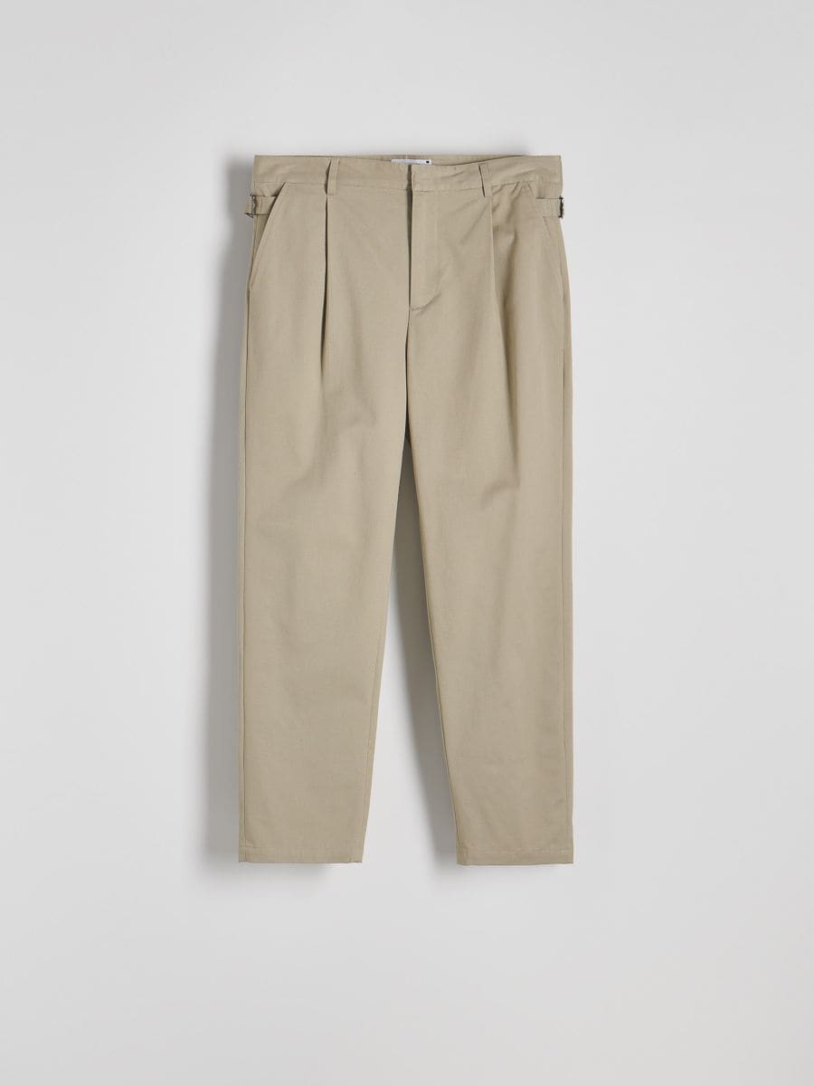 Straight cotton pants COLOUR light olive - RESERVED - 228BK-81X