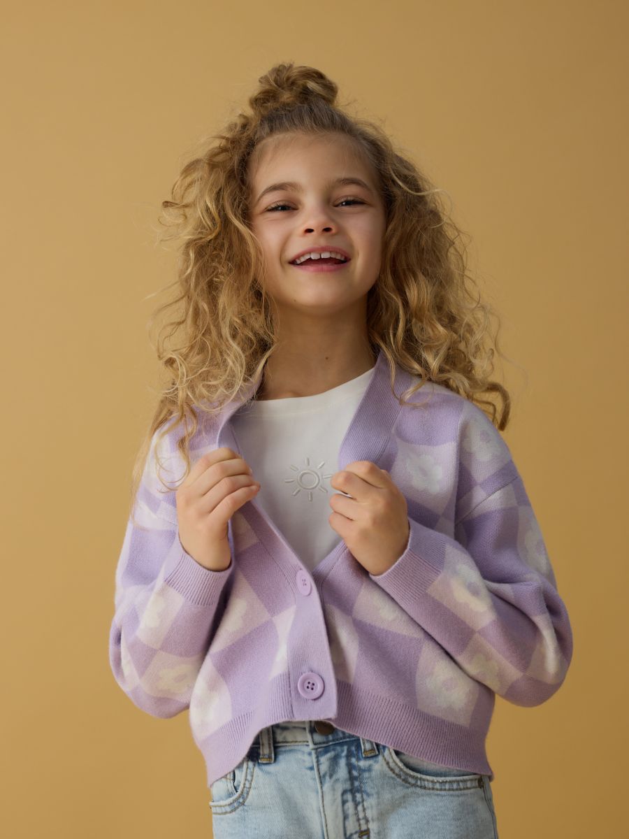 Gemusterter Pullover - lavendel - RESERVED - 4