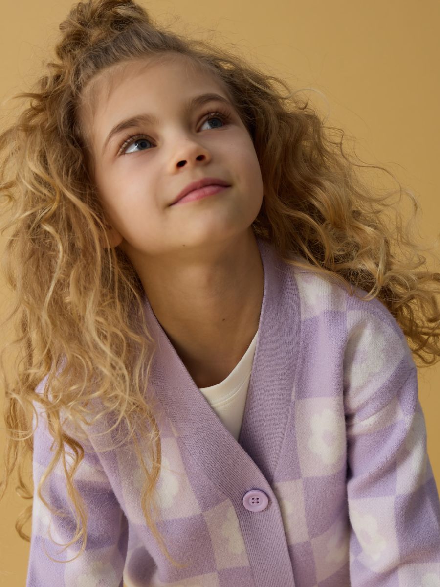 Gemusterter Pullover - lavendel - RESERVED - 5