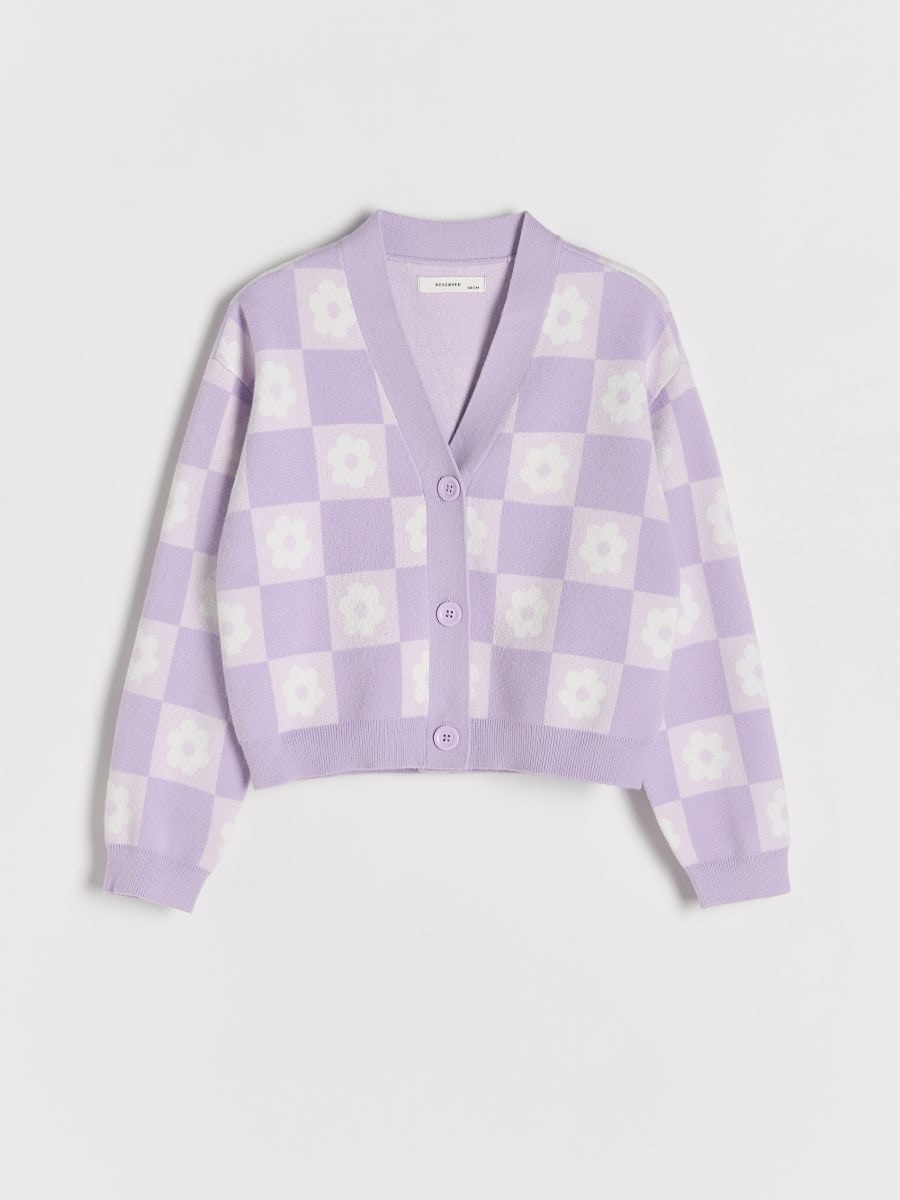 Gemusterter Pullover - lavendel - RESERVED - 4