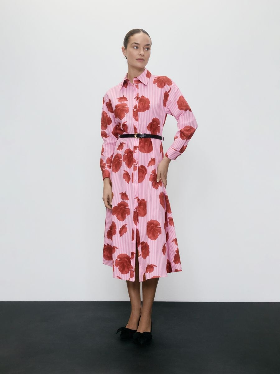 Hemdkleid mit Gürtel - bunt - RESERVED - 2
