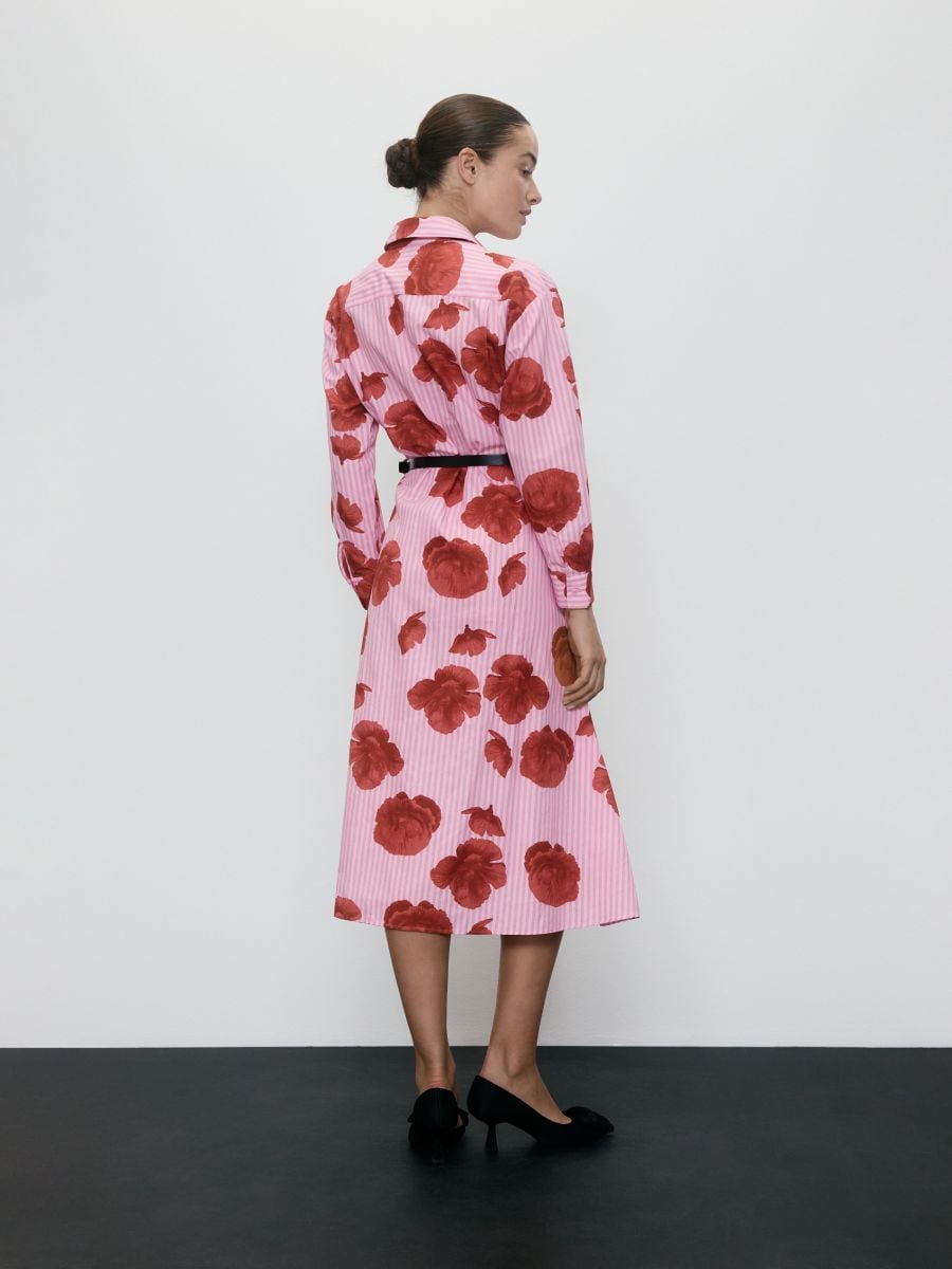 Hemdkleid mit Gürtel - bunt - RESERVED - 4