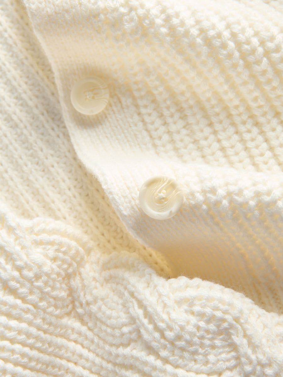 Button-front cardigan - cream - RESERVED - 2