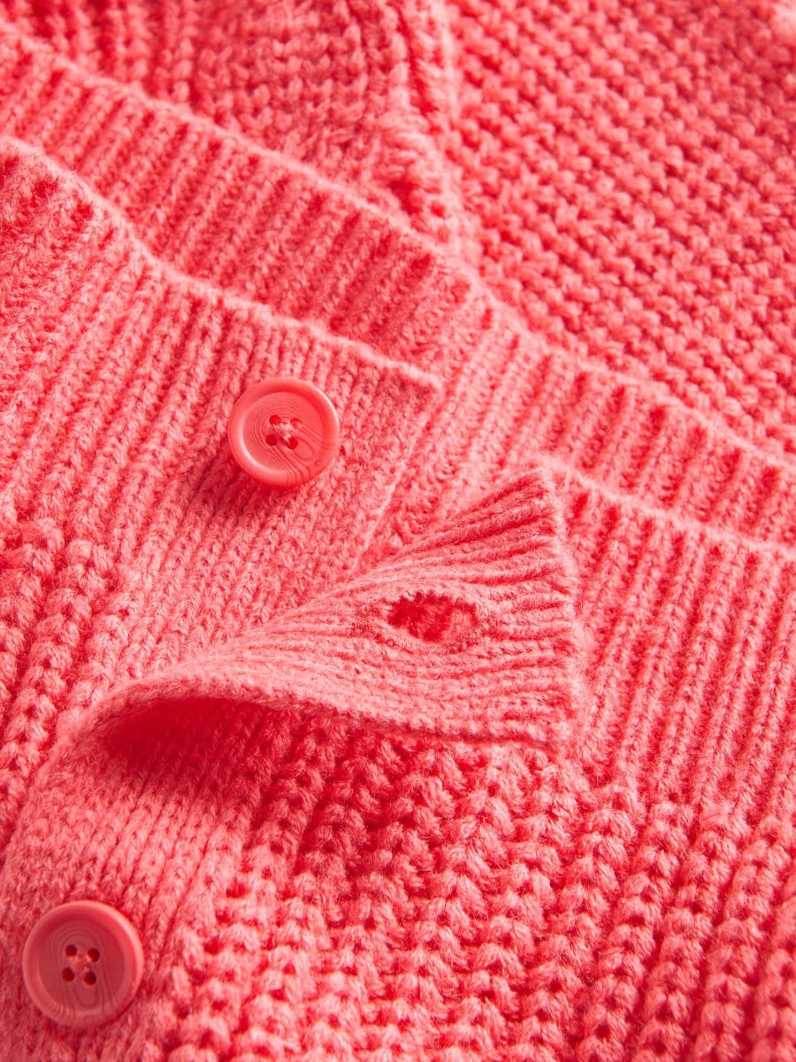 Button-front cardigan - coral - RESERVED - 3