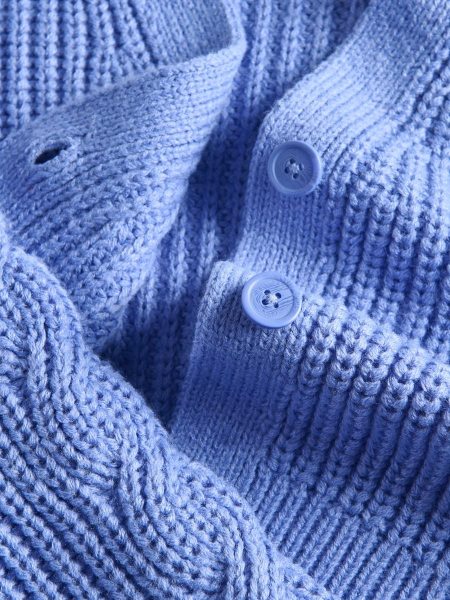 Button-front cardigan - hyacinth - RESERVED - 5