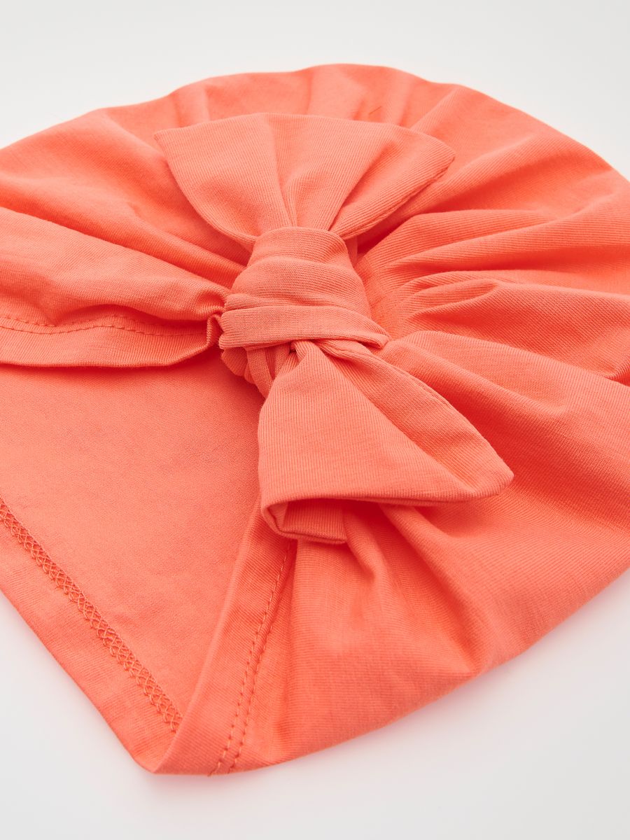 Beanie with decorative bow detail - red - RESERVED - 2