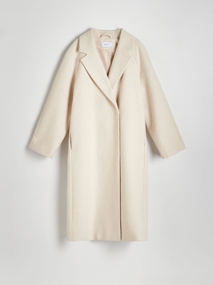 Oversize-Mantel aus Wollmischung Farbe beige - RESERVED - 2305T-02M