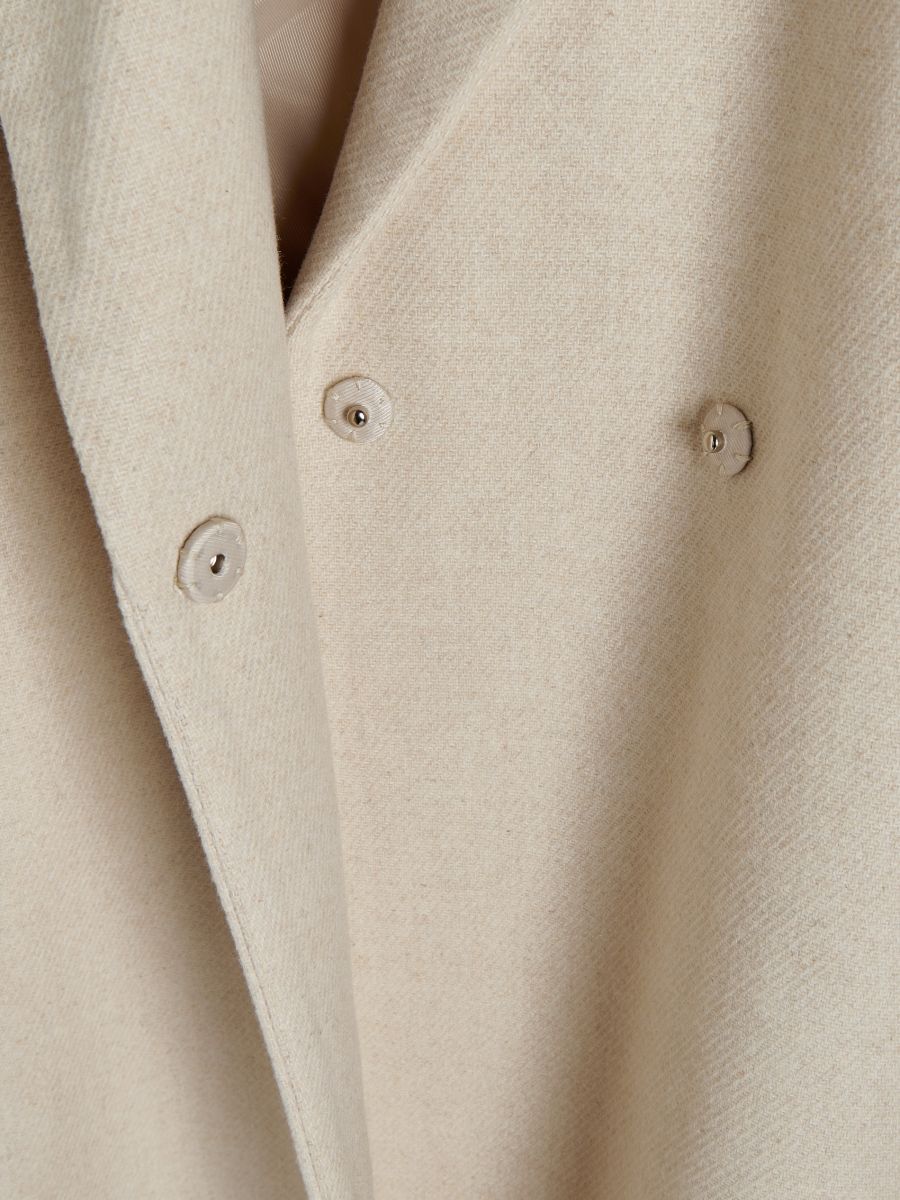 Oversized coat with wool blend - nude - RESERVED - 6
