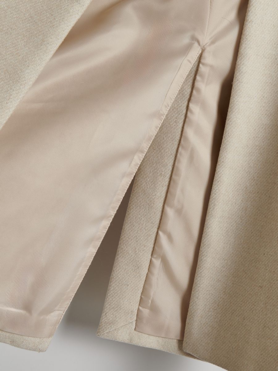 Oversized coat with wool blend - nude - RESERVED - 7